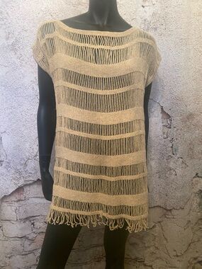 ALBA Tan Wool Blend Tunic Vest